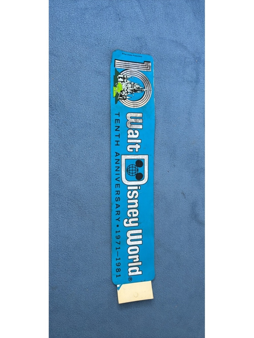 Vintage Walt Disney World Tenth Anniversary Bumper Sticker